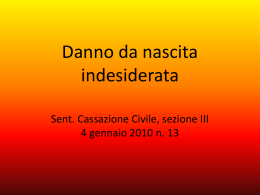 Danno da nascita indesiderata(1)