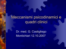 Meccanismi psicodinamici e quadri clinici