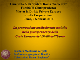 Diapositiva 1 - Master in Diritto Privato Europeo e della Cooperazione