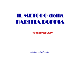 Il METODO della PARTITA DOPPIA