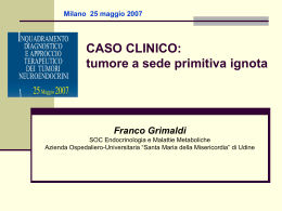 tumore a sede primitiva ignota - Associazione Medici Endocrinologi