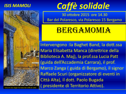 Caffè solidale - isis mariagrazia mamoli bergamo