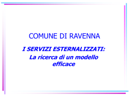 IL MONITORAGGIO PER IL CONTROLLO DELLA QUALITA` DEL