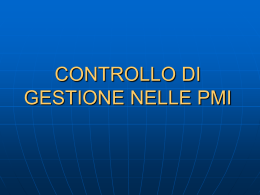 controllo di gestione nelle pmi - Ordine dei Dottori Commercialisti e