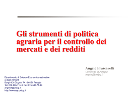 Il controllo dell`offerta