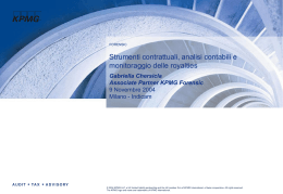 Strumenti contrattuali, analisi contabili e monitoraggio