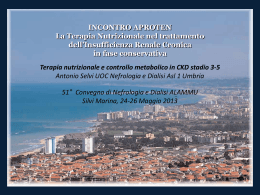 TERAPIA NUTRIZIONALE E CONTROLLO