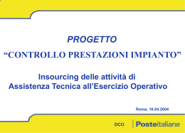 CONTROLLO PRESTAZIONI IMPIANTO