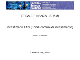 Fondi comuni di investimento etici