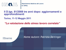 Titolo della presenta-zione anche su pi&ugrave; di due righe