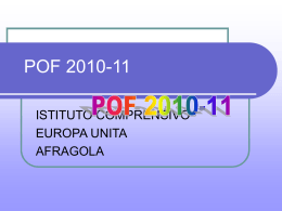 POF 2010-11 - istituto comprensivo europa unita afragola
