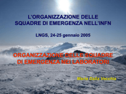 Organizzazione delle squadre di emergenza nei Laboratori