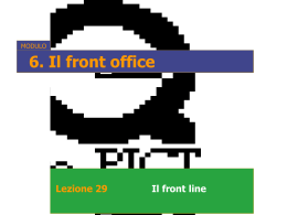 6. Il front office