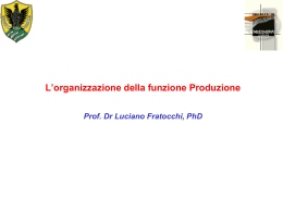 L`evoluzione della funzione produzione