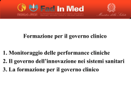La formazione per il governo clinico