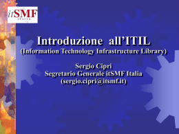 Introduzione all`ITIL - Center