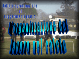 Organizzazione del lavoro nel macrociclo annuale 2