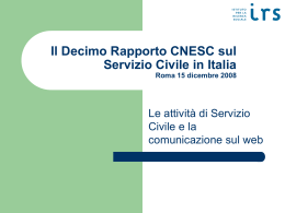 Il settimo rapporto CNESC sul servizio civile in Italia