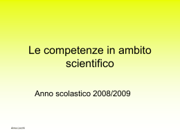 Le competenze in ambito scientifico - Direzione Didattica III Circolo