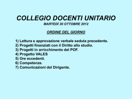 slides collegio docenti del 30 ottobre 2012