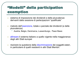Modelli della participation exemption