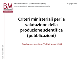 Criteri ministeriali per la valutazione della