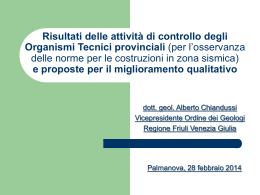slide dott. chiandussi - Ordine dei Geologi del Friuli Venezia Giulia