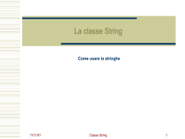Java le stringhe