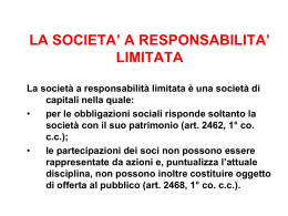 le partecipazioni dei soci non possono essere rappresentate da