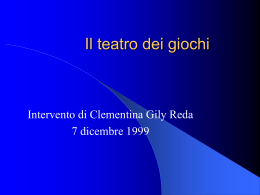il teatro dei giochi