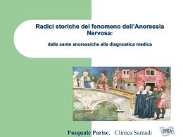 Radici storiche del fenomeno dell`anoressia (Roma 2013)