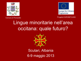 Lingue minoritarie nell`area occitana: quale futuro?