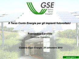 Il Terzo Conto Energia