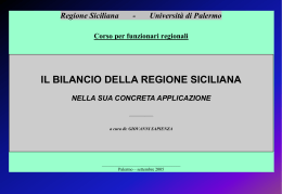 Il Bilancio della Regione siciliana