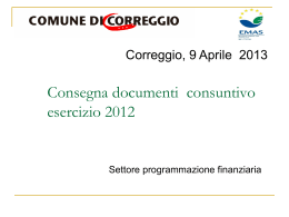 Slide di presentazione consuntivo