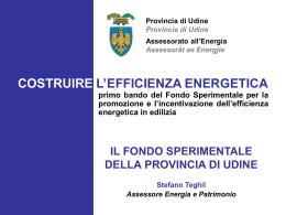 COSTRUIRE L`EFFICIENZA ENERGETICA