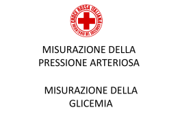 MISURAZIONE DELLA PRESSIONE ARTERIOSA