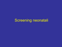 Screening neonatali