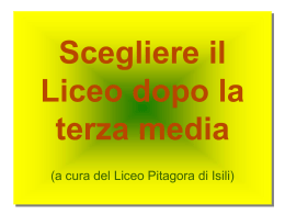 Scegliere il Liceo dopo la classe terza media