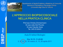 L`approccio biopsicosociale nella pratica clinica