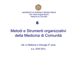6.Metodi e strumenti organizzativi di MC DOP e PCA