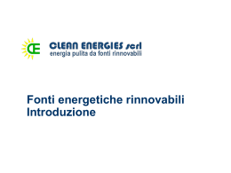 Le energie rinnovabili