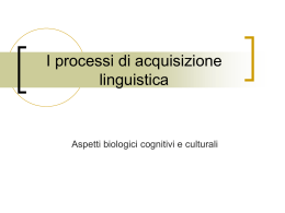 Language Development - Dipartimento di Scienze Umane per la