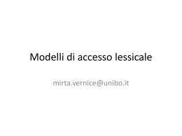 Modelli di accesso lessicale
