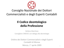 Deontologia ODCEC Monza - Ordine dei Dottori Commercialisti