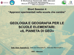 Gianluca Esposito - AIIG Abruzzo, Geologia e geografia per le