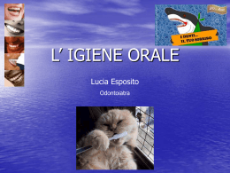 L` IGIENE ORALE - Associazione Tempo Libero