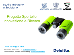 LUCCA presentazione STS Deloitte 26 maggio 2015