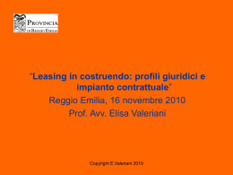 leasing - Provincia di Reggio Emilia