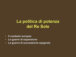 La politica di potenza del Re Sole